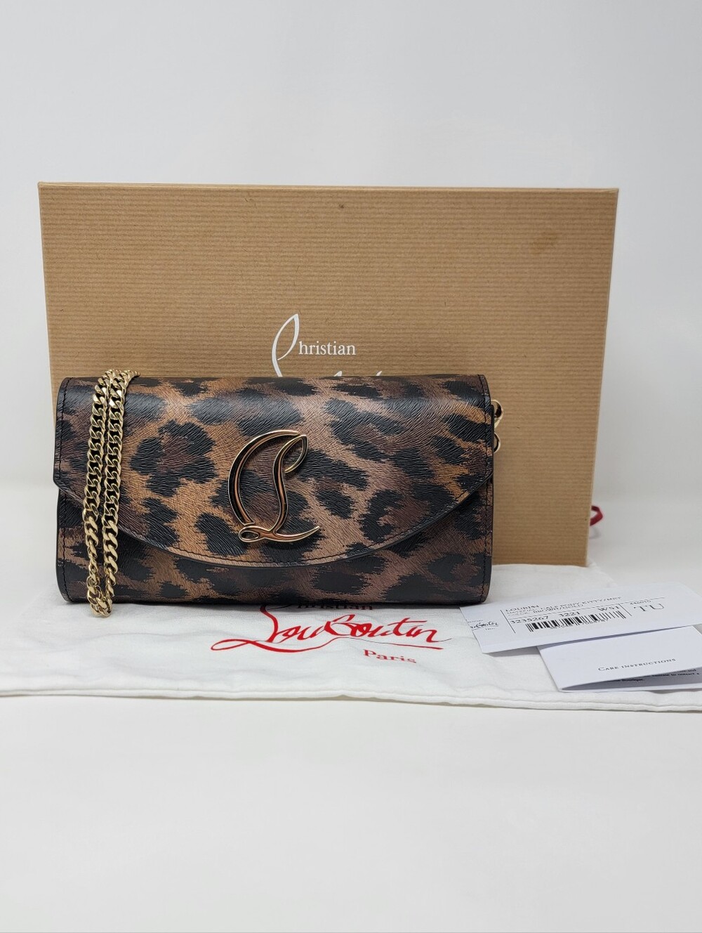 Christian Louboutin Loubi54 Cheetah Print WOC Bag